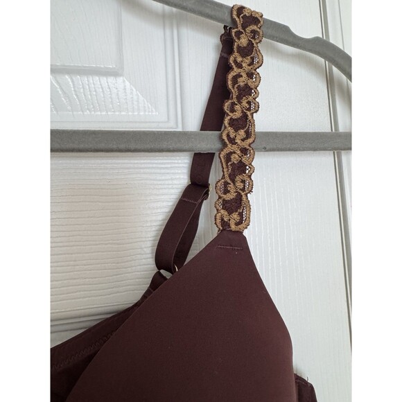 Natori Pure Lux Underwire T-shirt Smooth Contour Bra In Cocoa Brown 38C - Picture 3 of 5